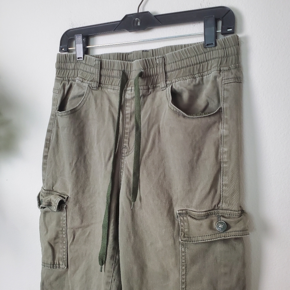 Monkey Ride Olive Green Cargo Pants Women's Size 29 Distressed - Picture 3 of 12